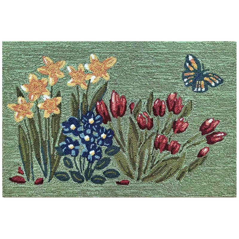 Tapis intérieur / extérieur Eldora Little Garden, Tapis de couloir 2 pi x 5 pi