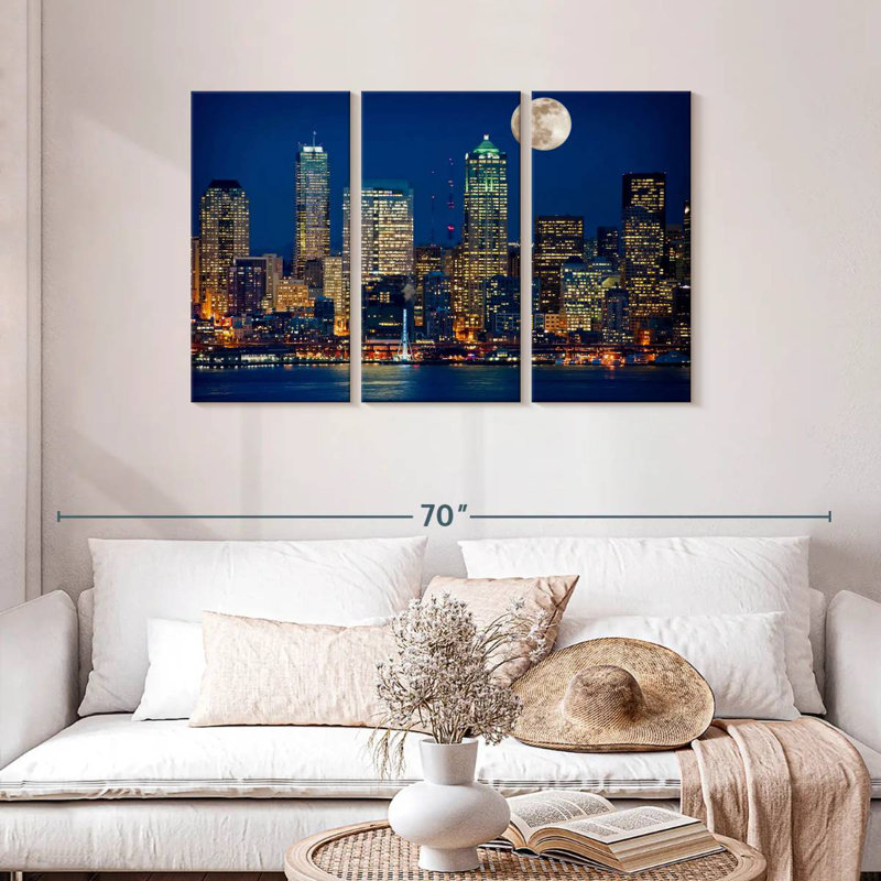 Aime Seattle Nightscape, 28" H x 45" W