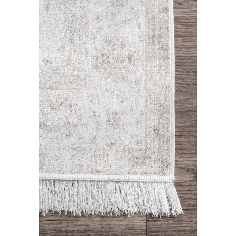 Dundas Oriental/Persian Area Rug for Living Room Bedroom Dining Room Kitchen, Ivory/Tan, Rectangle 7' 6" x 9' 10"
