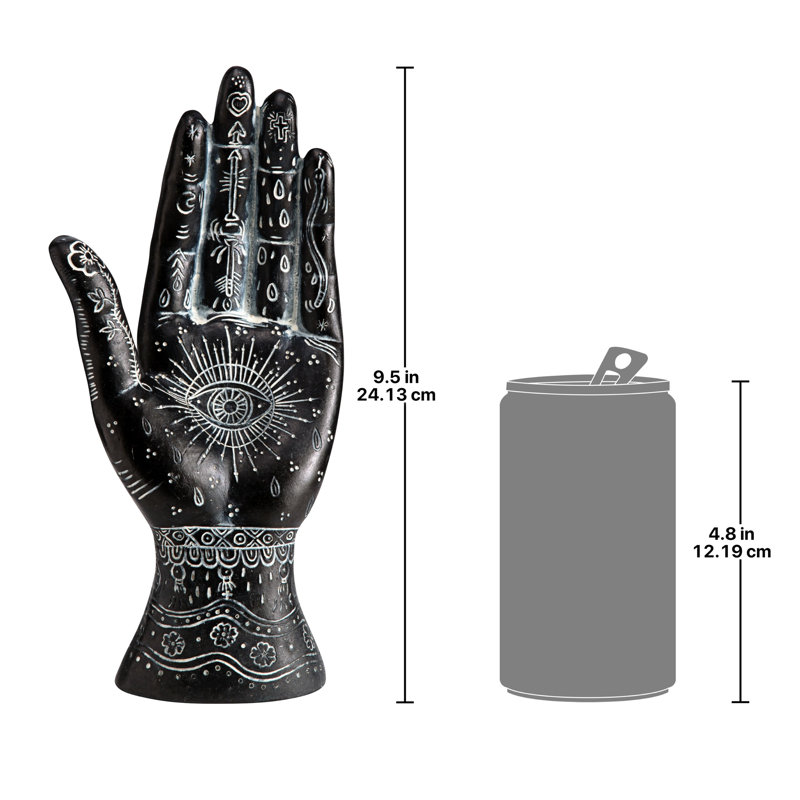 All Seeing Eye Palmistry Hand Figurine
