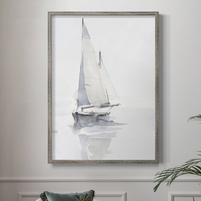 Misty Harbor II Framed Print - Solid Wood