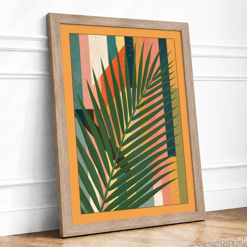 Fern Fronds In Green Botanical - Print, A1 - 84.1 x 59.4 cm, Oak