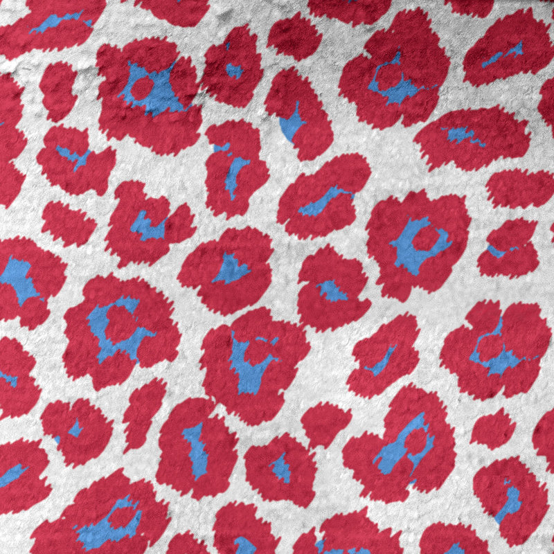 Serviette de plage Holderness, Microfibre, Blanc / bleu clair / rouge