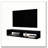 Black 2-Shelf Central Floating Media Rack-1324482430