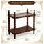 Table de bout en bois massif avec plateau en verre, table d'appoint en noyer rétro avec tablette de rangement à 2 niveaux, table de chevet étroite pour le salon et la chambre à coucher