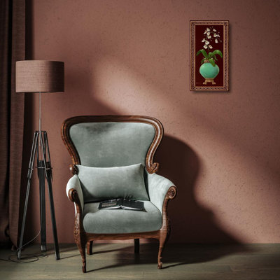 «Red Barrel Studio® Kruskamp», galerie d'art sur toile tendue avec châssis «Ginger Jar with Orchids II»