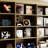 78.7" H Large Media Shelf Unit With 12 Open Shelves & 3 Cabinets-1275232326