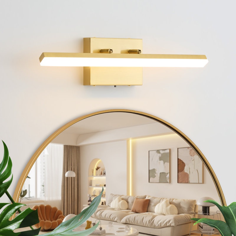 Applique murale 1 lumière à DEL à intensité variable 20 W avec 5 températures de couleur Bedale, Doré