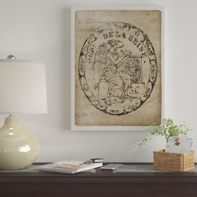 « rétro seal vi bordure antique v2 », reproduction de dessin sur toile tendue