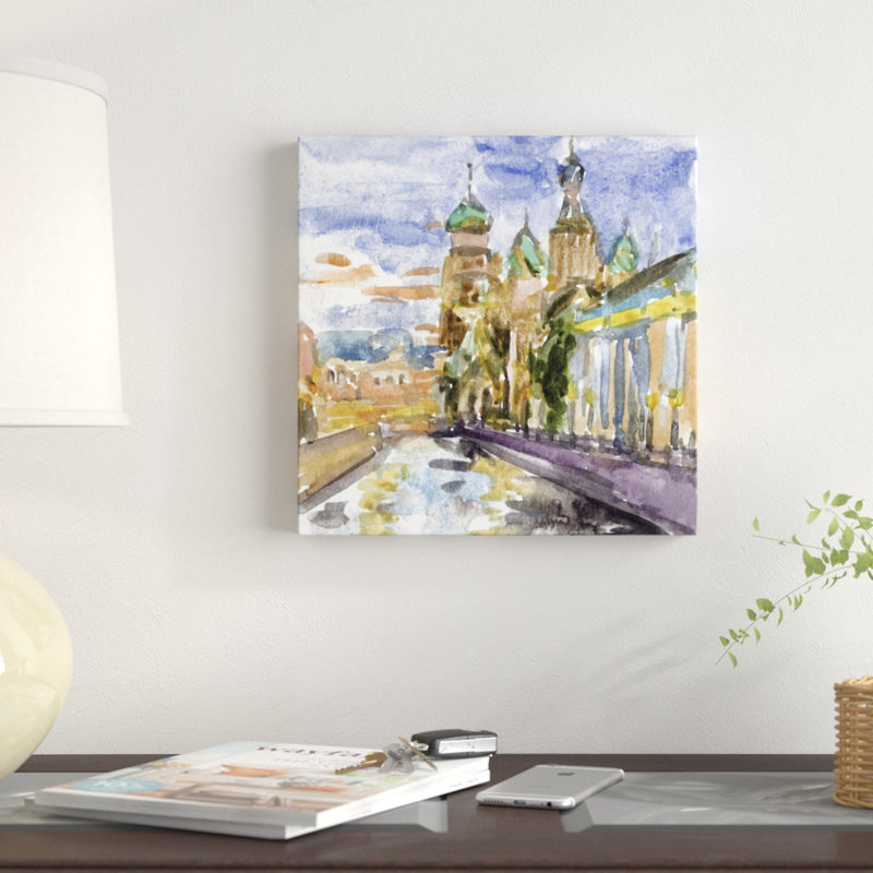 River City II by Melissa Wang - Wrapped Canvas Painting, 30cm H x 30cm W