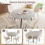 Ensemble de salle à manger de cuisine, table de salle à manger extensible avec chaises rembourrées-118554293-118554296