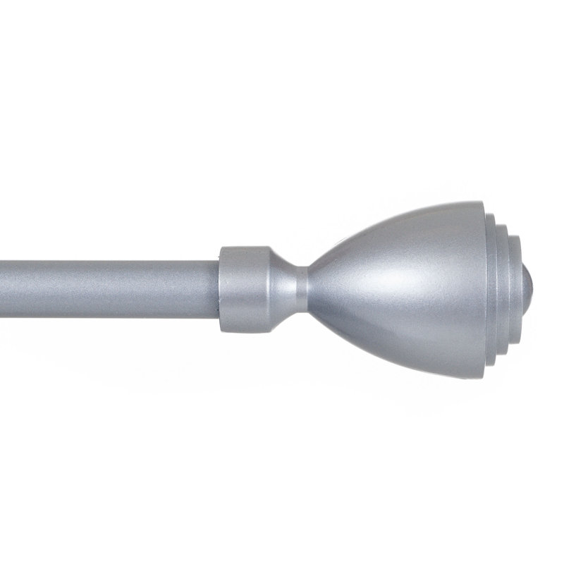 Tringle à rideaux simple Romolo, Argent