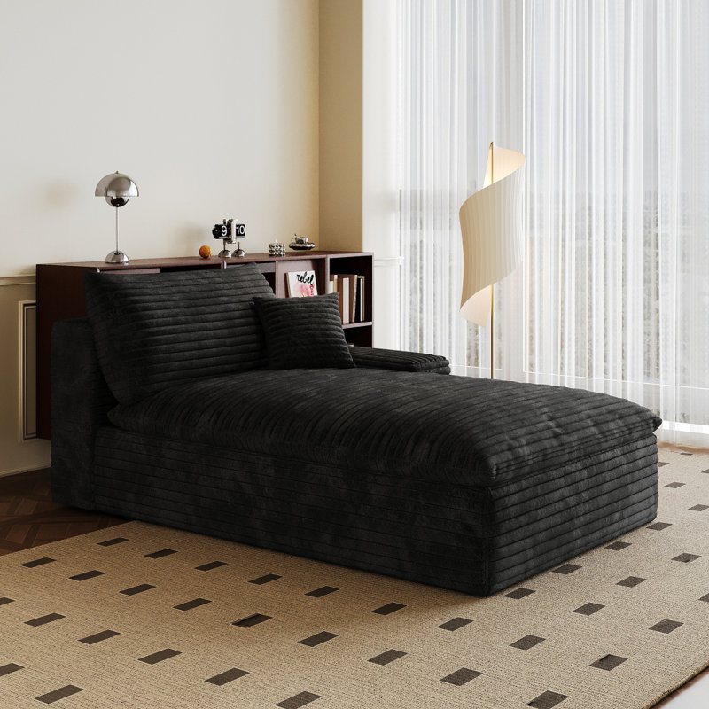 Y139-R-SLEEPER-NOIR Canapé-lit droit noir, Noir