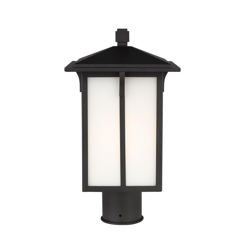 Tomek One Light Outdoor Post Lantern from Generation Lighting , Black, No