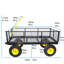 Les chariots de jardin BIG Wagon Cart facilitent le transport du bois de chauffage jaune et noir. La charge statique maximale est de 880 lb.