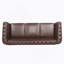 Canapé Chesterfield en polyuréthane à accoudoirs roulés.-114427253