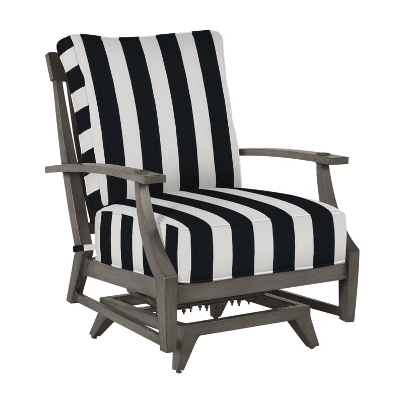 Croquet Aluminum Spring Lounge - Slate Gray, Slate Gray, Welt, Tweed Toffee