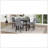5-Piece Counter Height Dining Set Wood Square Dining Room Table And Chairs Stools W/Footrest & 4 Upholstered High-Back Chairs,Black