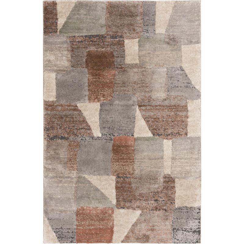 Tapis brun clair Davintinz Hallynnz, Rectangle 5 pi x 7 pi 6 po