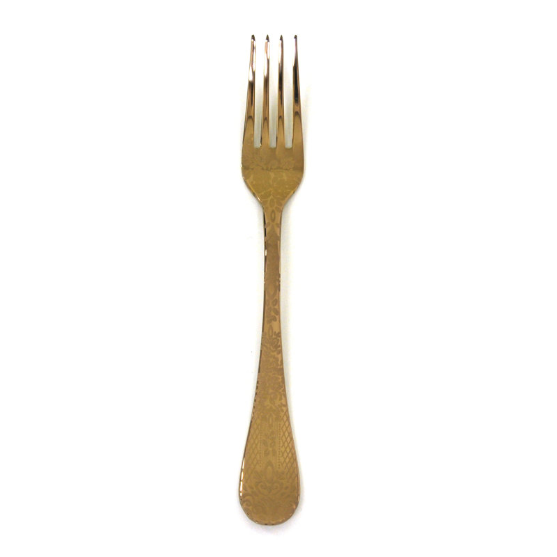 Casablanca Table Fork - 48 Pieces - Black Gold, Bronzo
