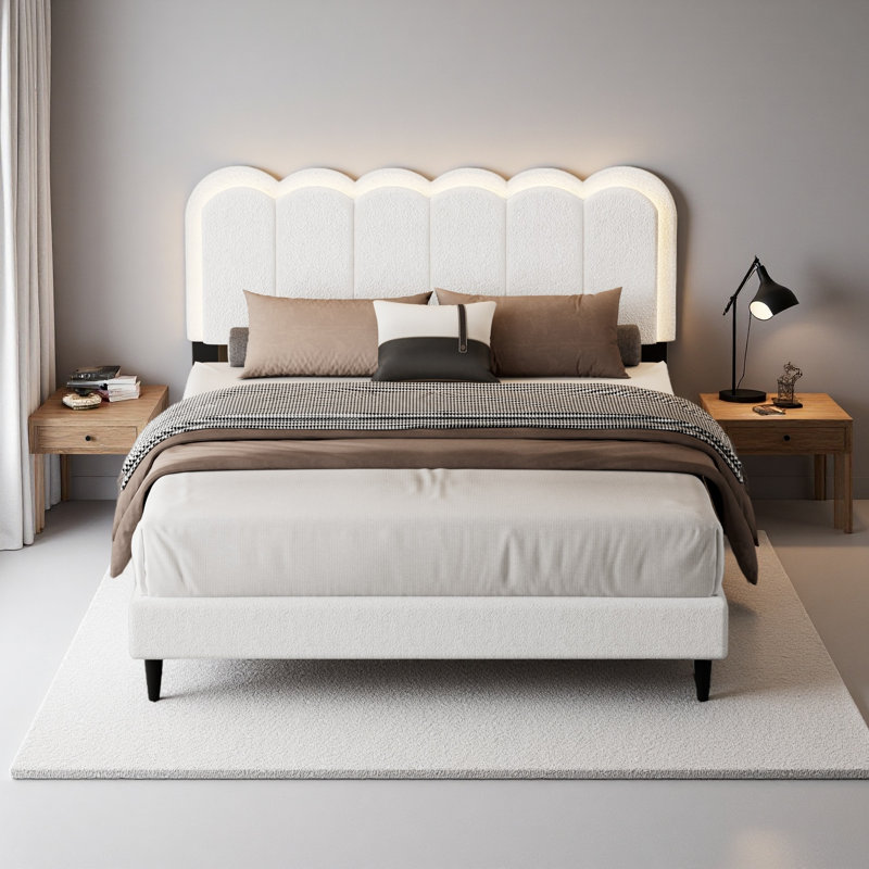Tête de lit Lambswool Petal, Lit double