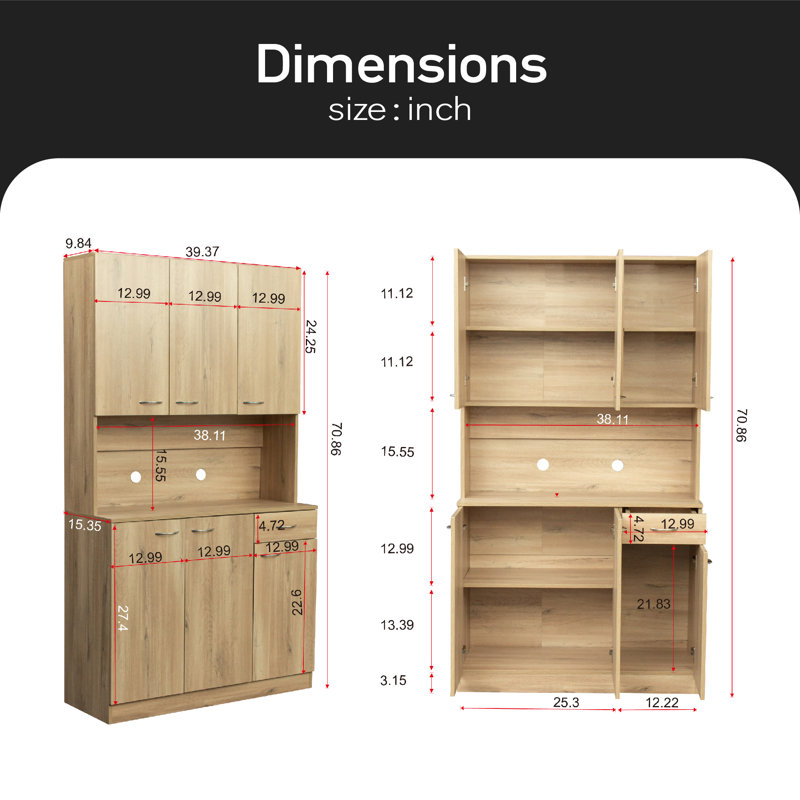 Armoire Bocar, Chêne rustique