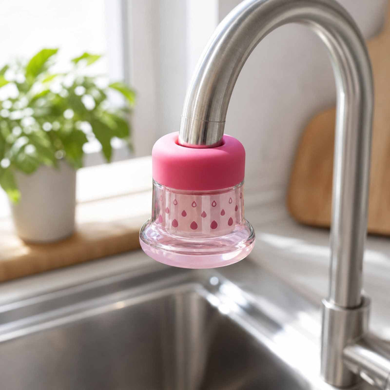 Mini filtre à eau the the faucet - Filtration multicouche - Purificateur de cuisine résistant, Pink