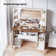 Dressing Table With Mirror And Drawers With Adjustable Brightness