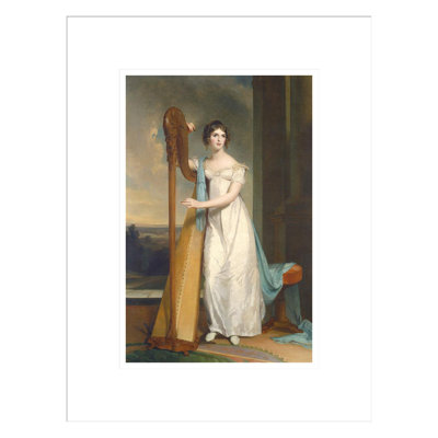 Lady with a Harp: Eliza Ridgely by Thomas Sully -Framed Giclee Print