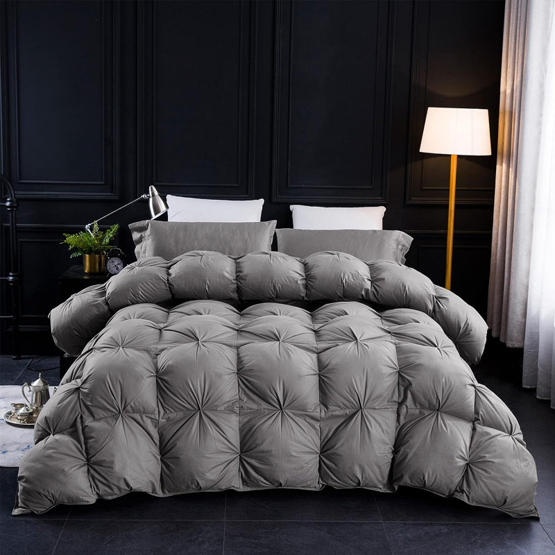  Housse et couette 100% coton, Housse de couette Palatial King, Gris