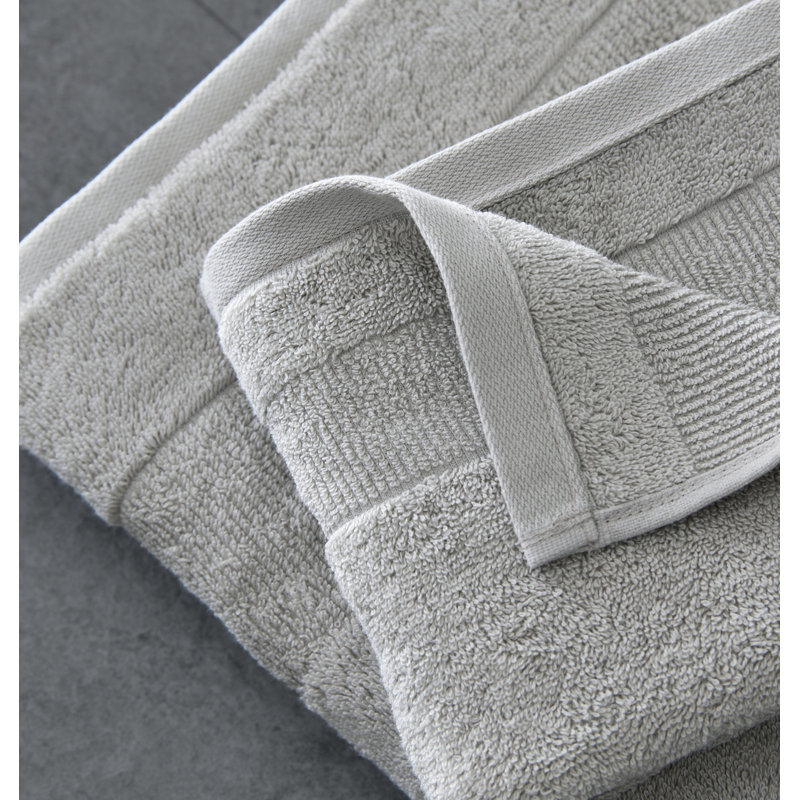 Island Retreat 6 Piece 100% Cotton Towel Set, Gray
