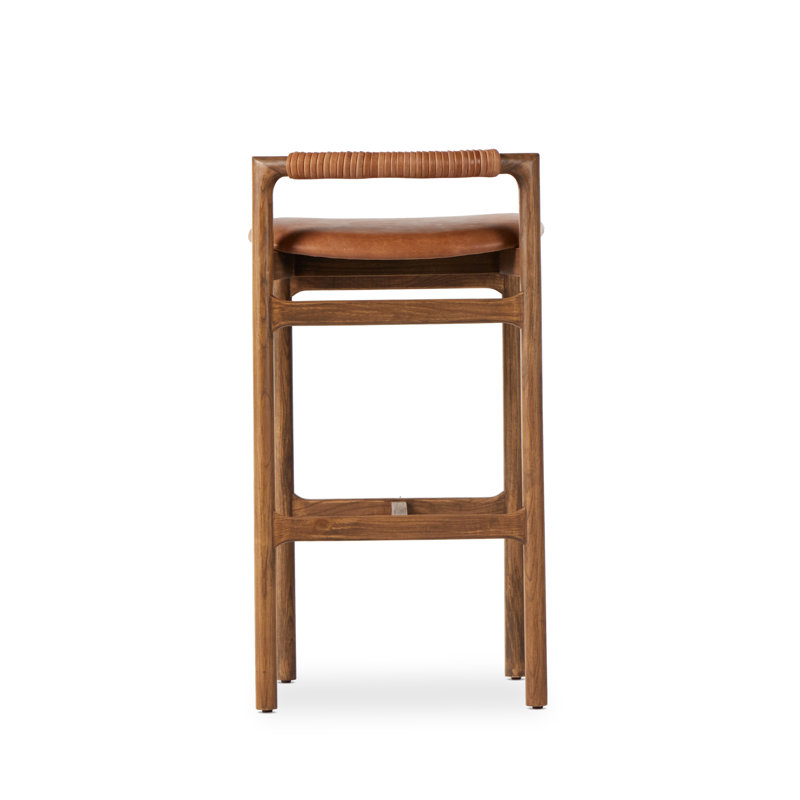 Baden Stool, Bar Stool (30" Seat Height), Haven Tobacco/Genuine Leather, Lamont Nettlewood