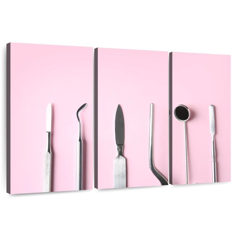 Dental Tools On Pink