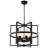 6 - Light Black Dimmable Industrial Metal Geometric Cage Chandelier For Living Room, Dining Room, Loft - Modern Industrial Retro Style Lighting Fixture-859325230