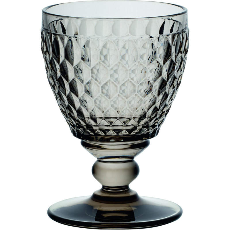 Villeroy & Boch Boston Colored Lead Free Crystal Goblet Set, 11 oz., Smoke