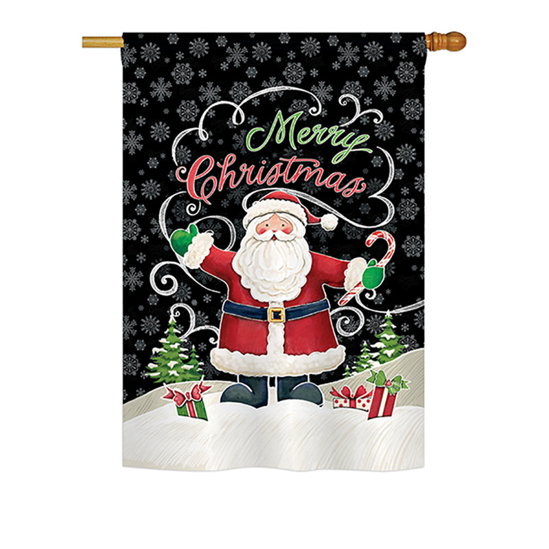 Double Sided Polyester Christmas House Flag, 18.5" H x 13" W
