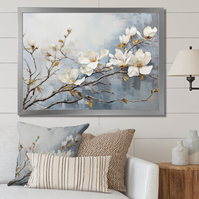«Magnolias Bloom In White I», reproduction sur toile