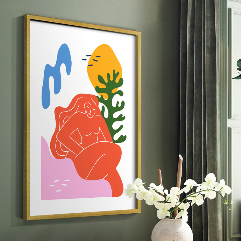 Matisse CDXLIX, reproduction encadrée - bois massif, Cadre doré simple, H 28 po x l 22 po
