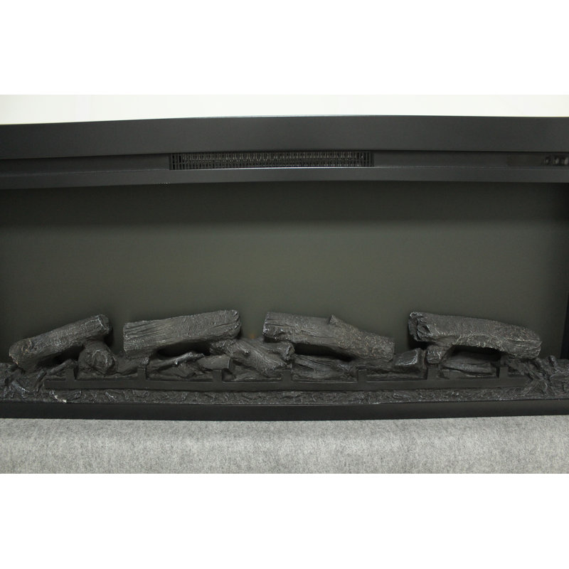 44 Inch Wall Recessed Electric Fireplace With Remote And Imitation Flame , Led Light Heater