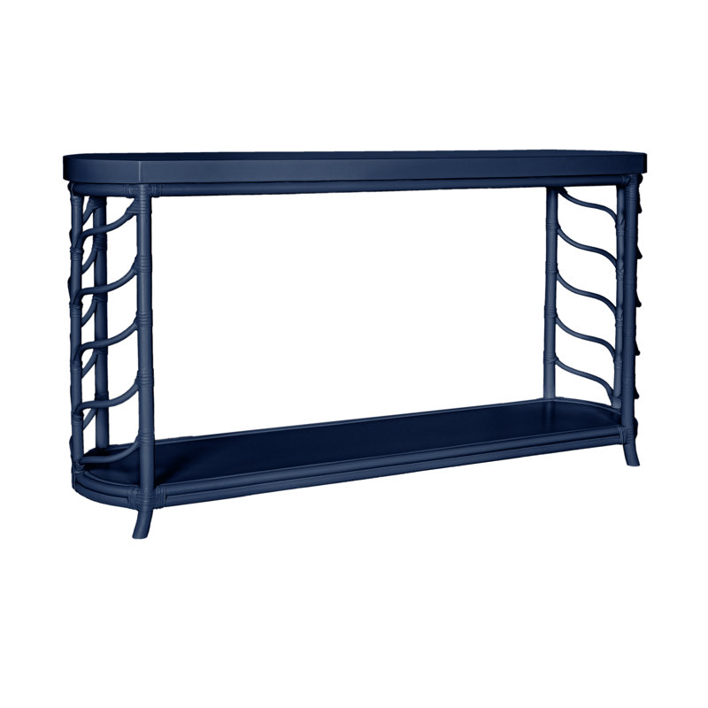 60 in. Solid Wood Console Table, Navy Blue
