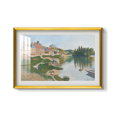 Les Andelys, Côte d'Aval, 1886-Paul Signac-Impression encadrée personnalisée