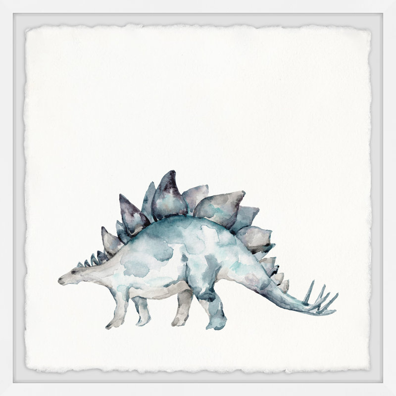 Spiked Stegosaurus 3-Piece Set Framed Print, 32" H x 32" W x 1.5" D
