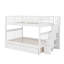 Bunk Bed With Drawers, Storage Stairway And Guard Rail, Convertible To 2 Separated Beds-1323188589