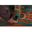 Tapis décoratif turquoise Kazak