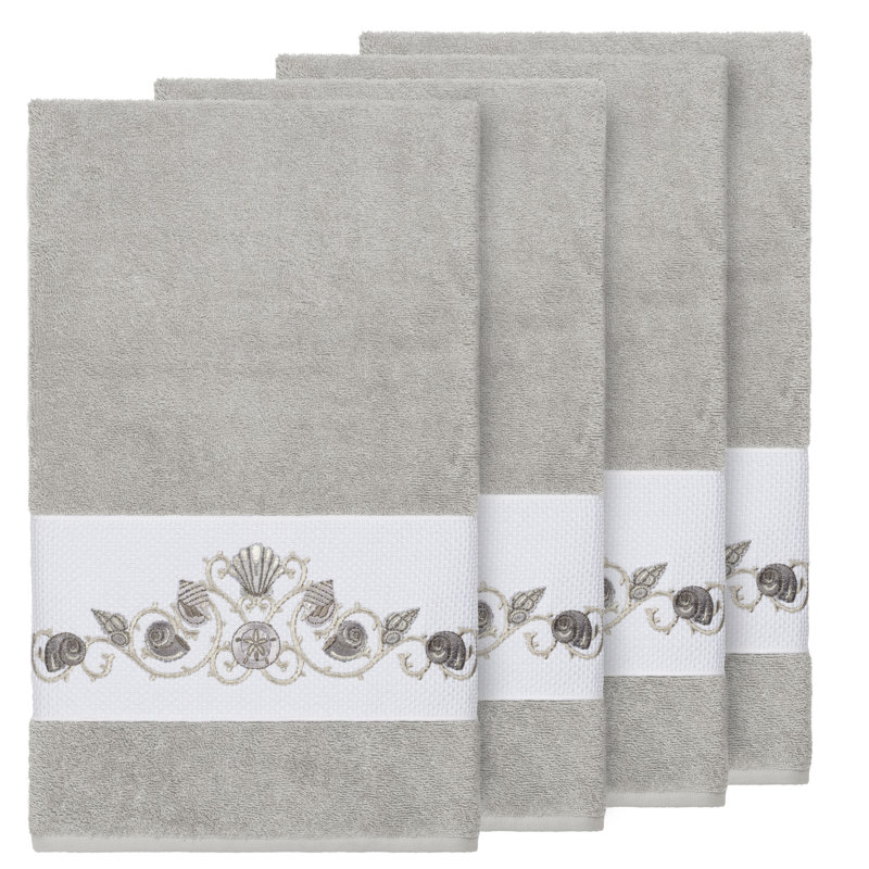 Bella Turkish Cotton Midweight Bath Towel, Light Gray