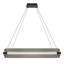 Lustre, 4 lumières, 34 po, noir mat, verre fumé-1246420807