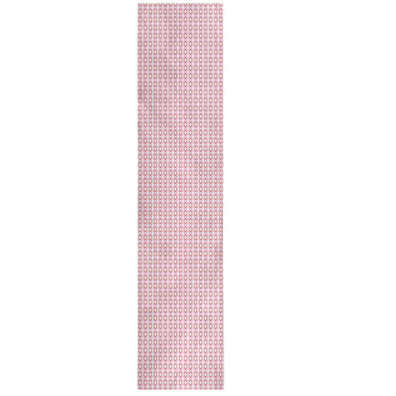Festive Hol Festive Arrow Diamonds Table Runner, 90" L x 16" W, Pink/Red, Cotton blend