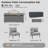 5 Pcs Patio Furniture Set With Fire Pit Table Metal Outdoor Sectional Sofa With 6" Olefin Cushion-15002906