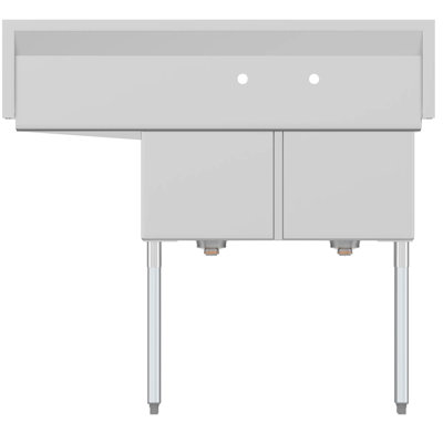 48'' L x 21'' W Silver Freestanding Service Sink
