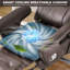 Fauteuil de direction avec repose-pieds Pelle Massage